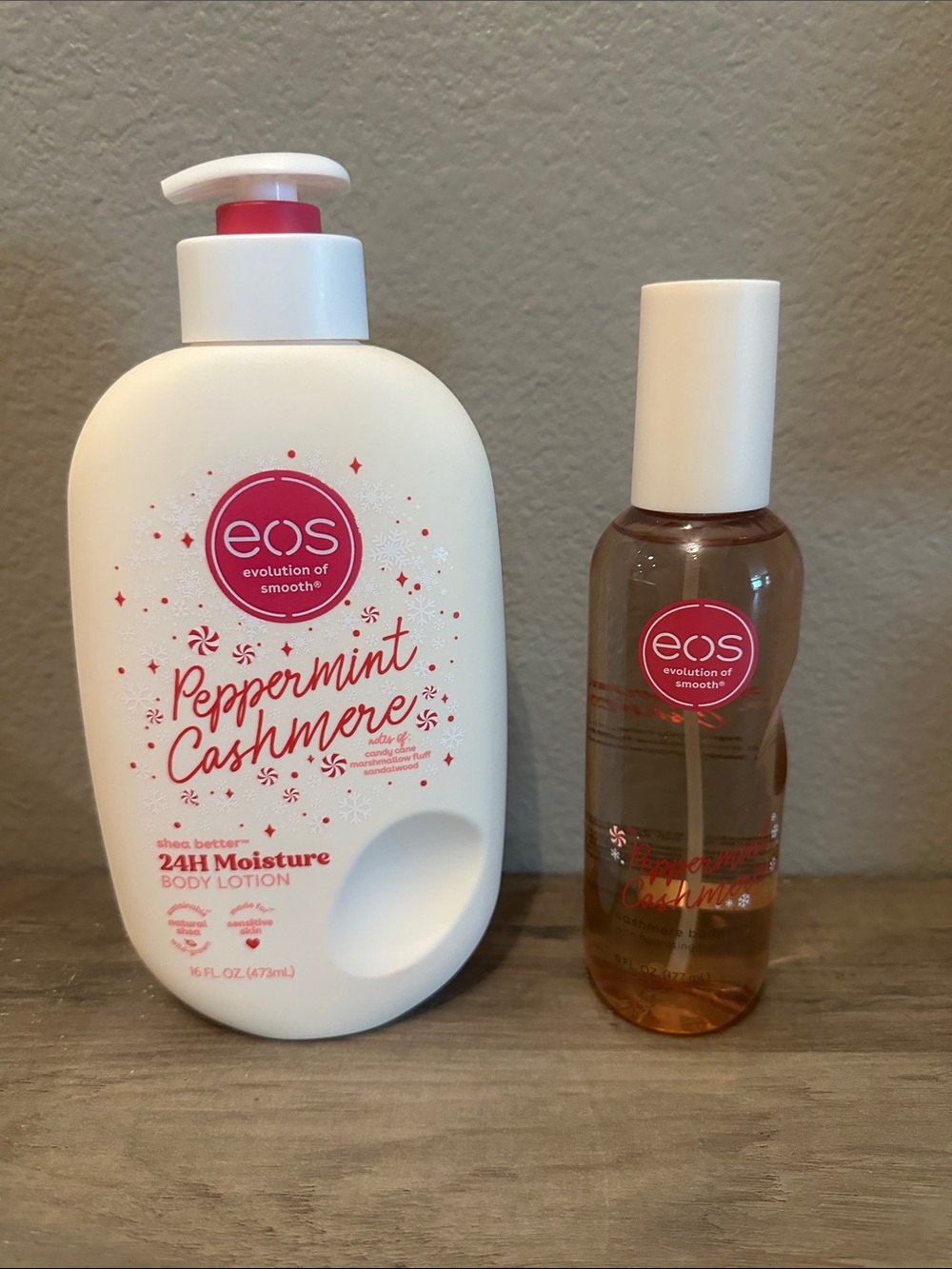 New! EOS Peppermint Cashmere Body Lotion & Mist